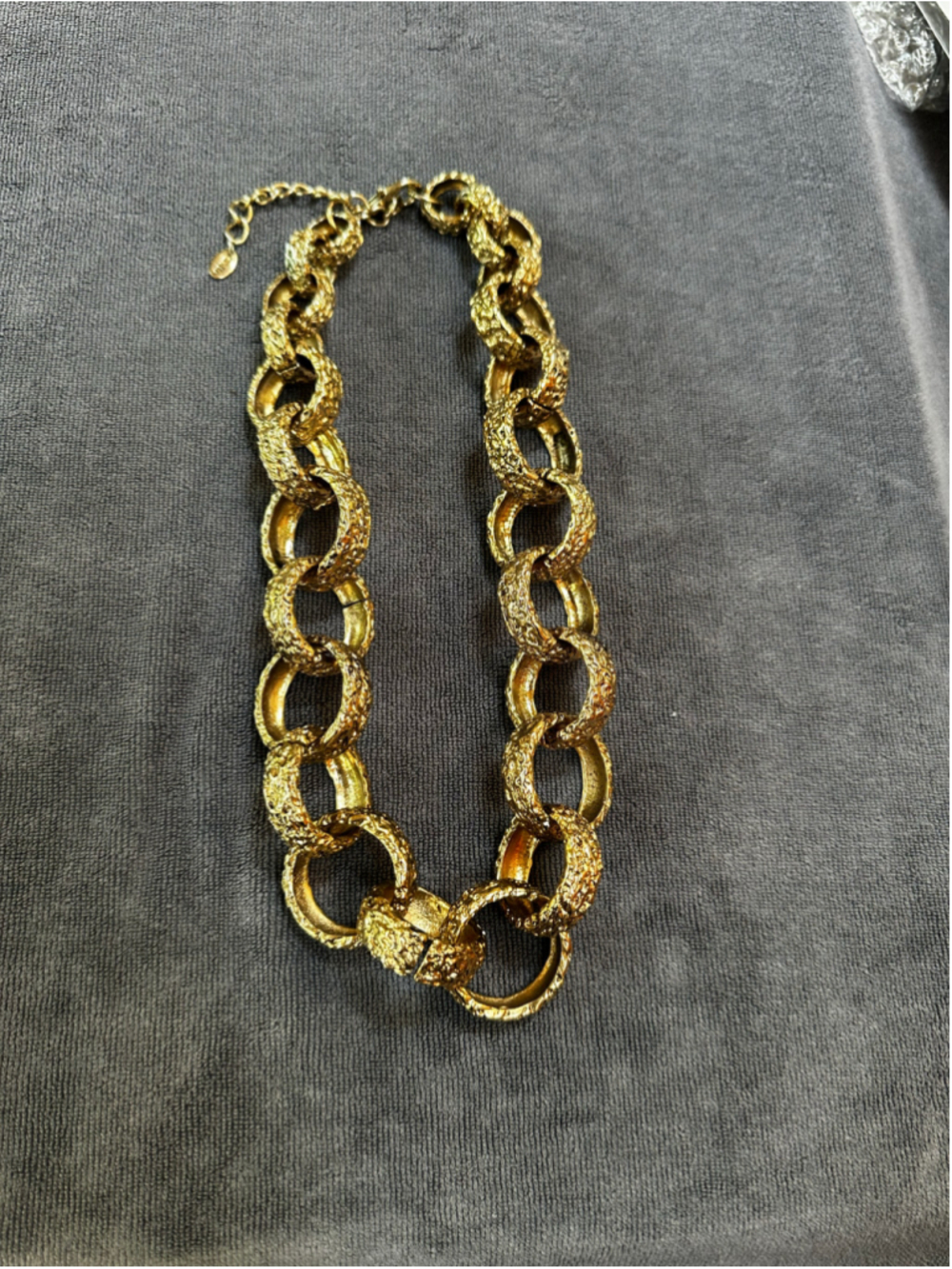 Zara Gold Tone Chunky Link Necklace